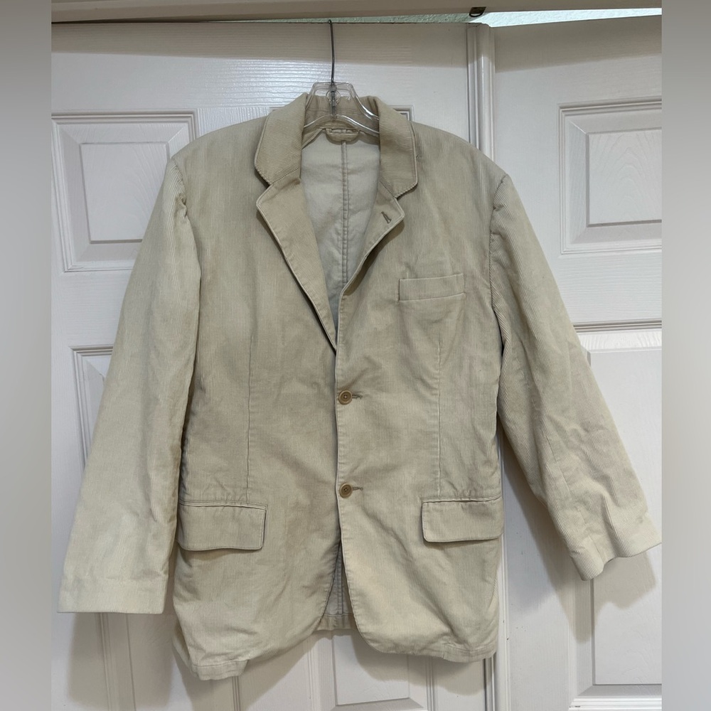 Theory Cotton Tan Corduroy Men’s Business Casual Closet Capsule sports blazer 40